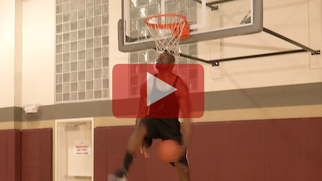 Chidi does a 180 Between-the-Legs Dunk at LA Fitness