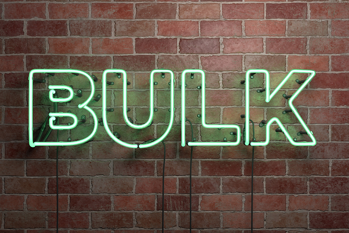 BULK - fluorescent Neon tube Sign on brick