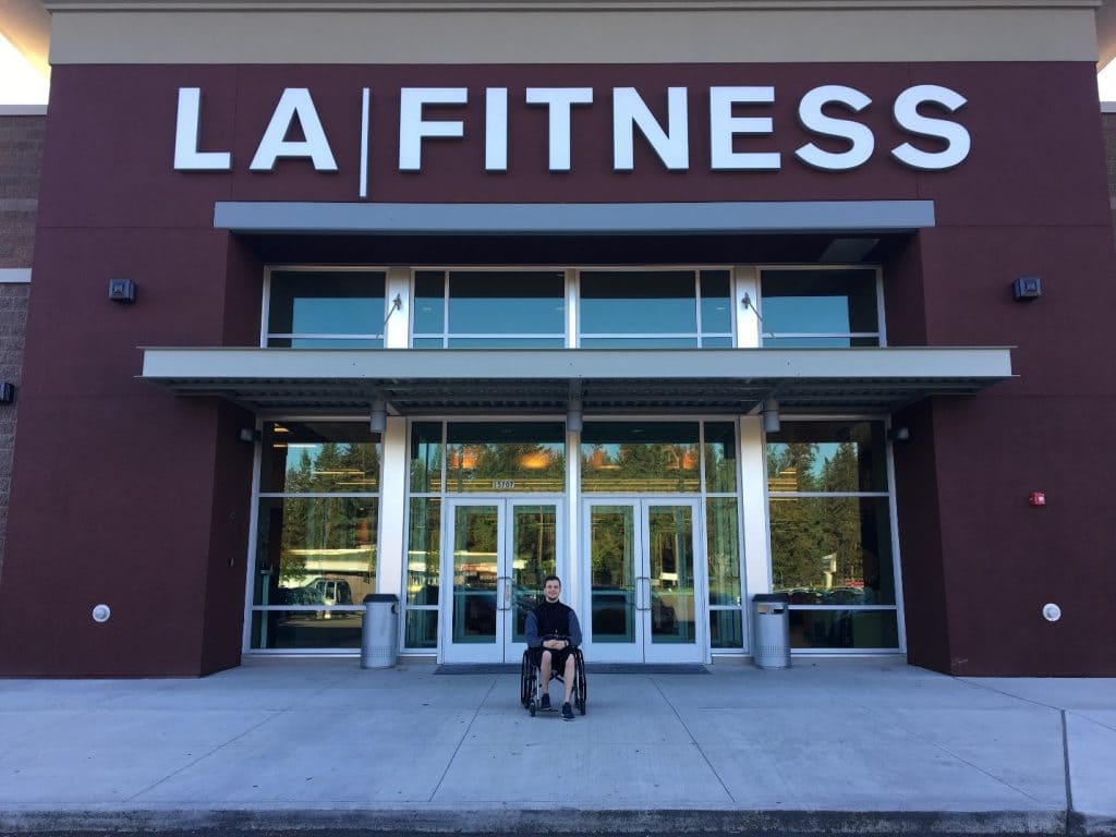 LA Fitness, LA Fitness Living Healthy blog, fitness, LA Fitness community, gym support, LA Fitness motivation, member spotlight, Logan S., healthy lifestyle changes, focus on fitness, inspirational stories, 10 and 90, motivational story, member highlight, Logan Seelye, football injury, football player injuries, spinal cord injury, positive workout story
